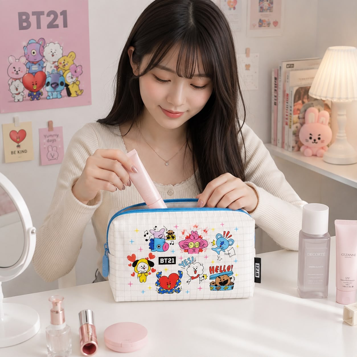 NECESER BT21 BTS LINE FRIENDS DE CUERO PU 16 CM - 3
