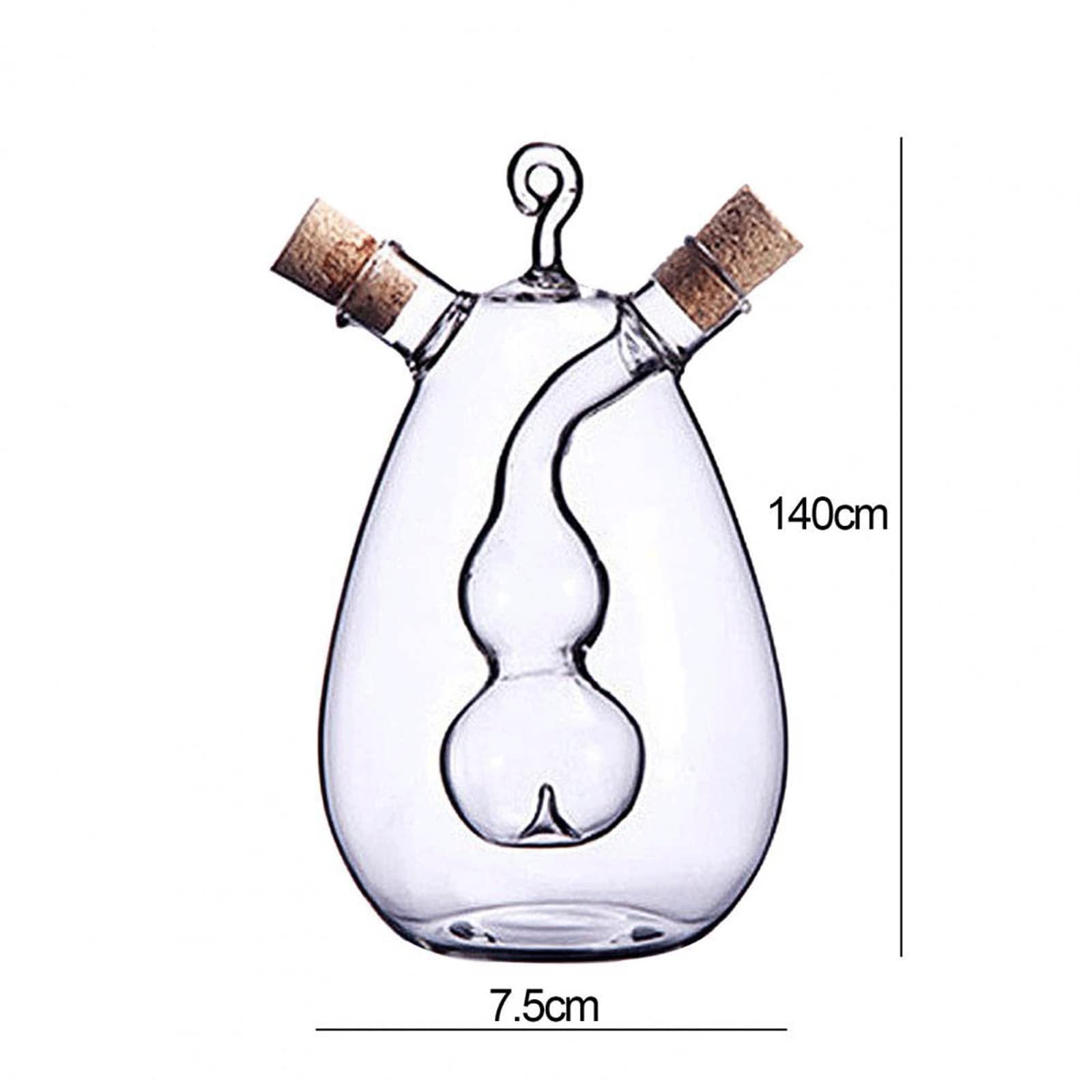 BOTELLA DISPENSADOR DE ACEITE Y VINAGRE 2 EN 1 DE VIDRIO BOROSILICATO 300 ML - 4