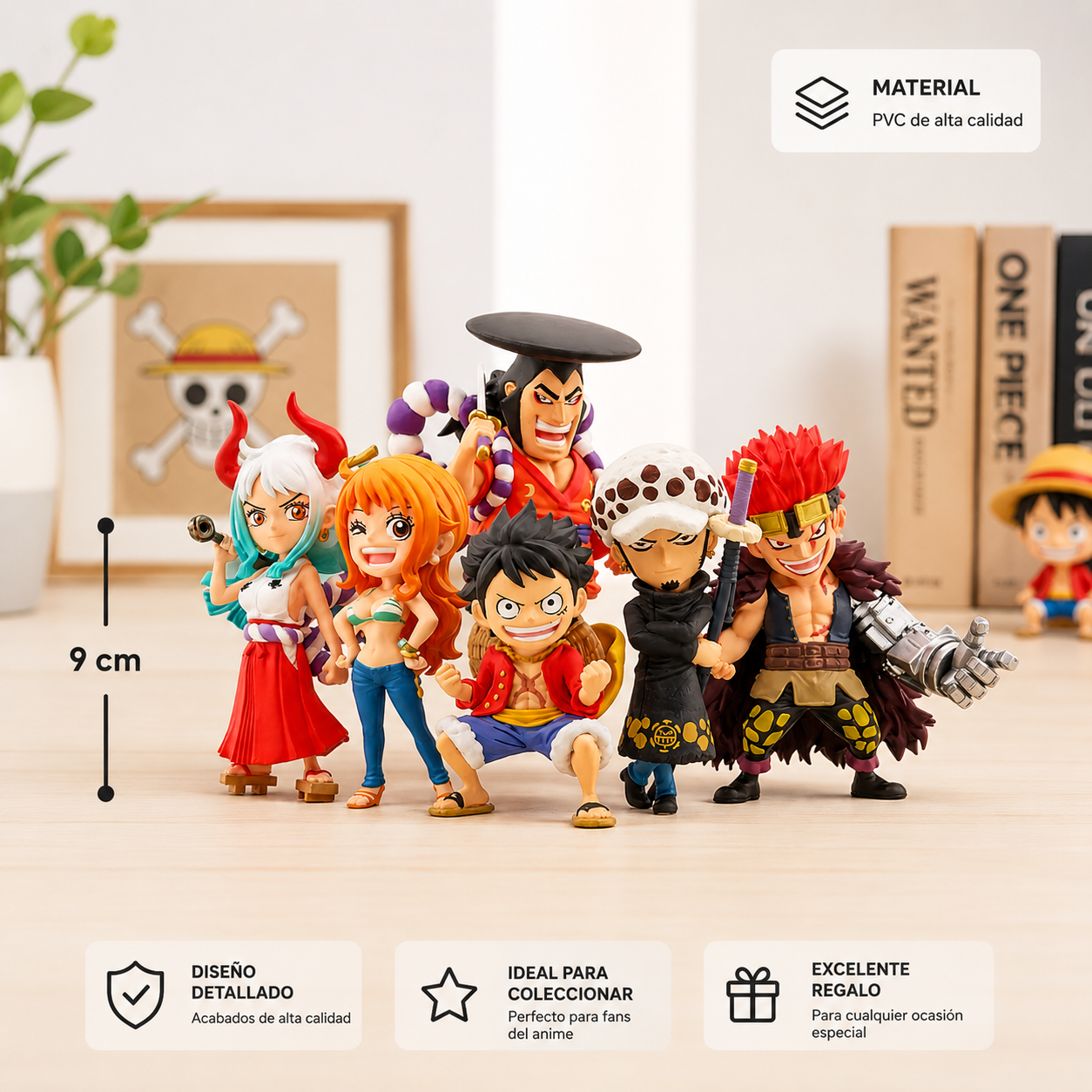 SET DE FIGURAS DE COLECCIÓN ONE PIECE 9 CM - 2