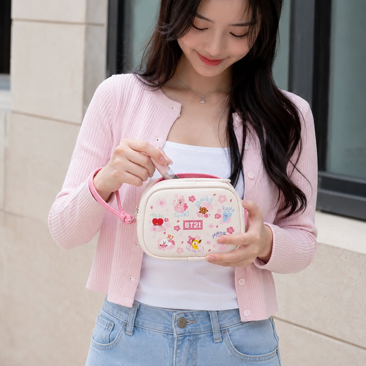 NECESER BT21 LINE FRIENDS CHERRY BLOSSOM COLLECTION 15 CM - 4