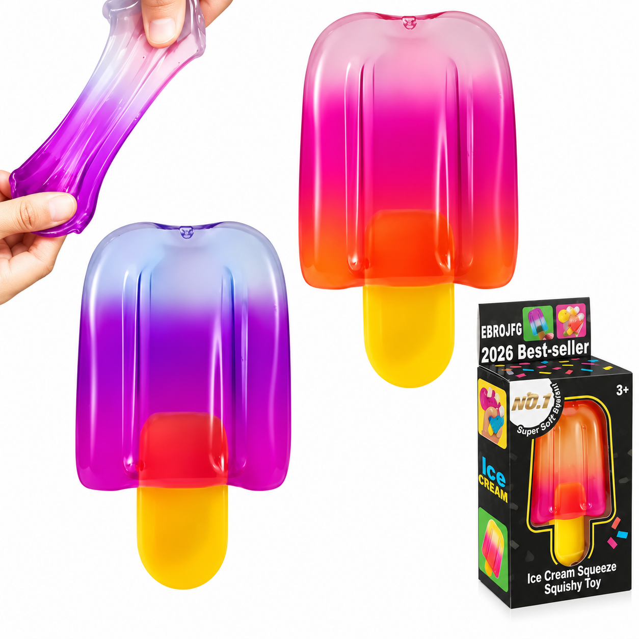 SQUISHY PALETA DE HELADO ANTIESTRÉS 8 CM - 1