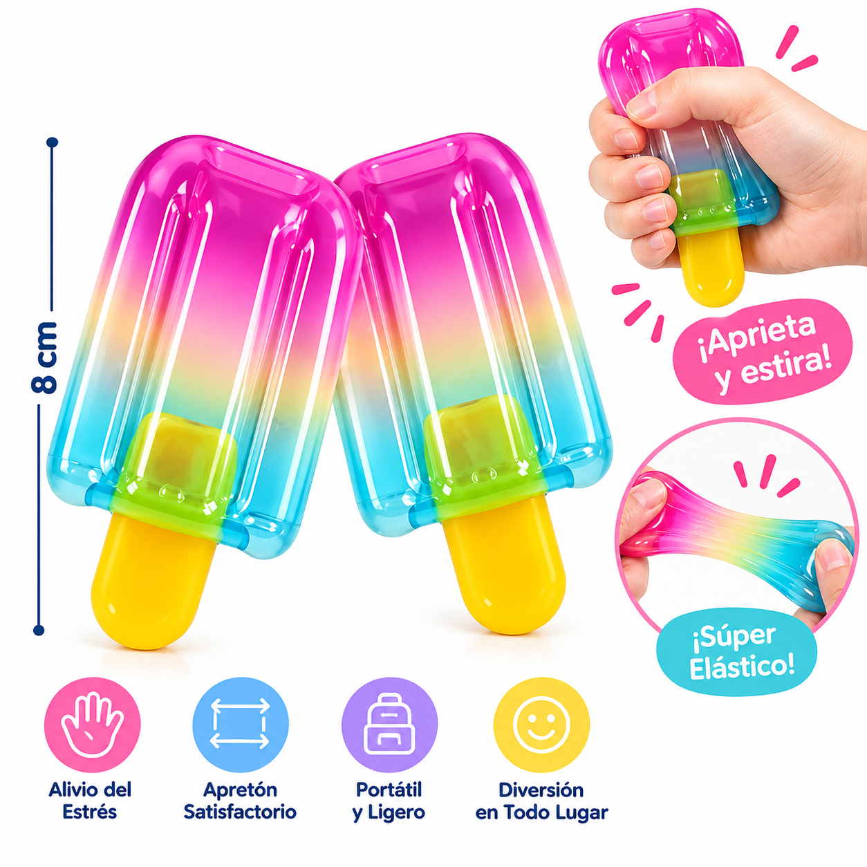 SQUISHY PALETA DE HELADO ANTIESTRÉS 8 CM - 2
