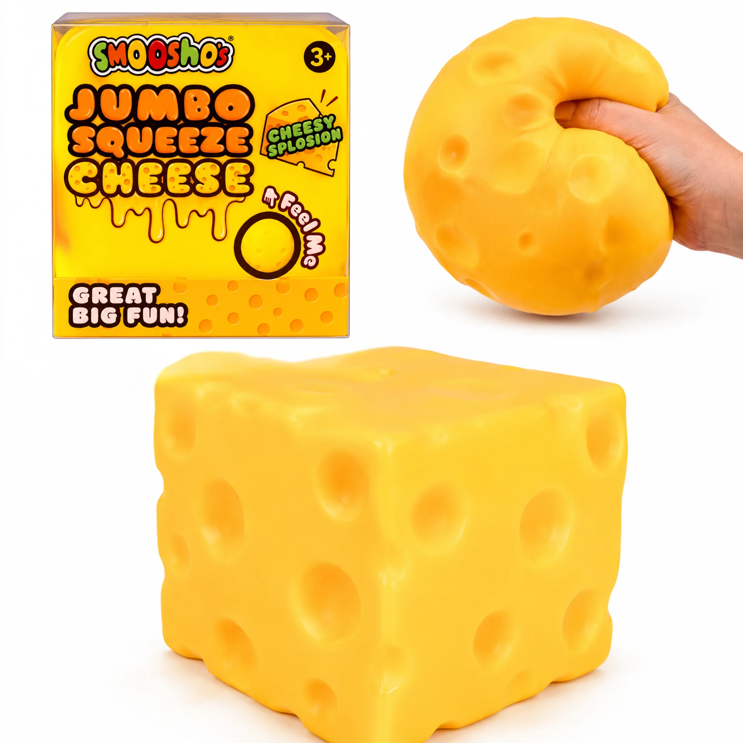 SQUISHY QUESO JUMBO JUGUETE SENSORIAL ANTIESTRÉS - 1