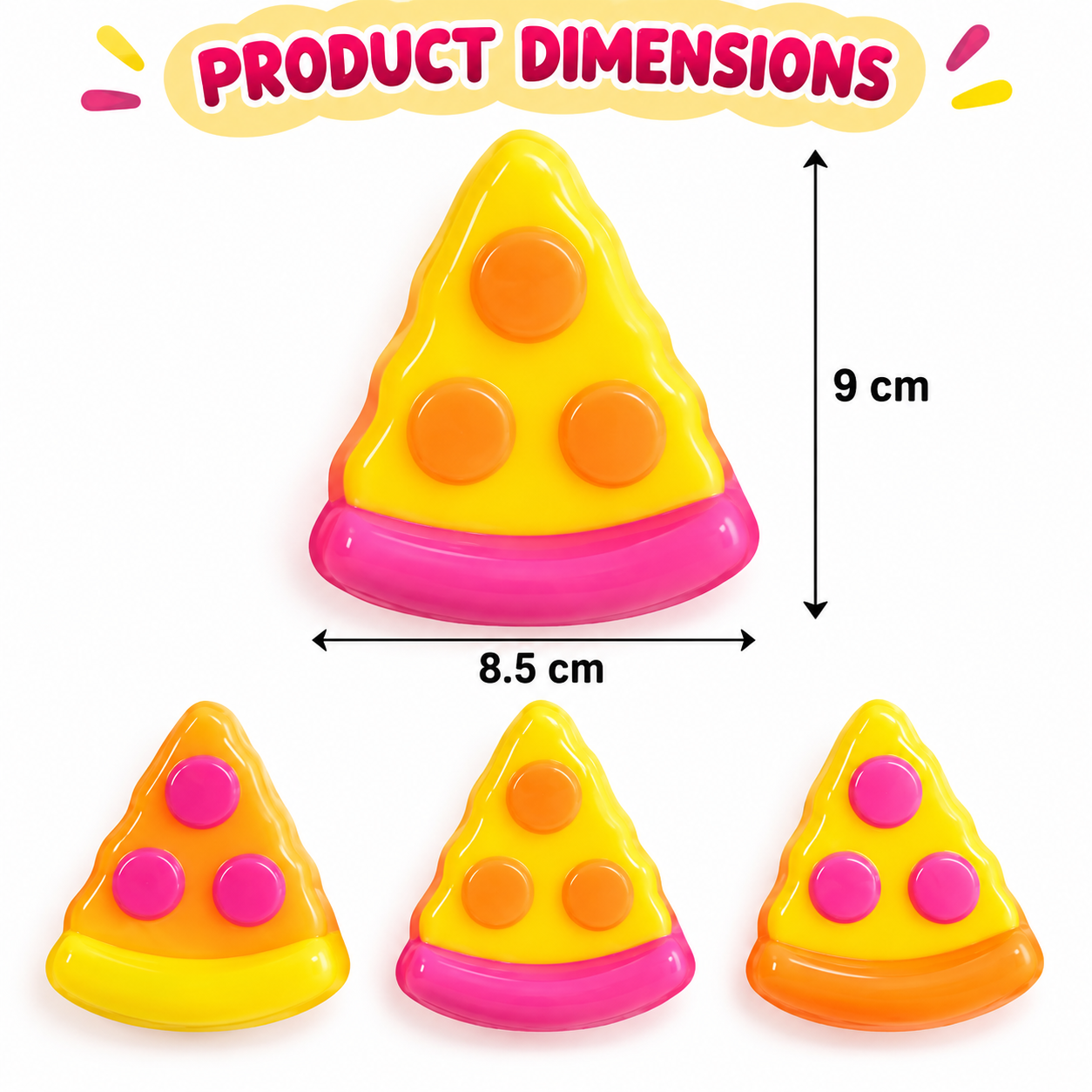 SQUISHY PIZZA 9 CM JUGUETE SENSORIAL ANTIESTRÉS - 3