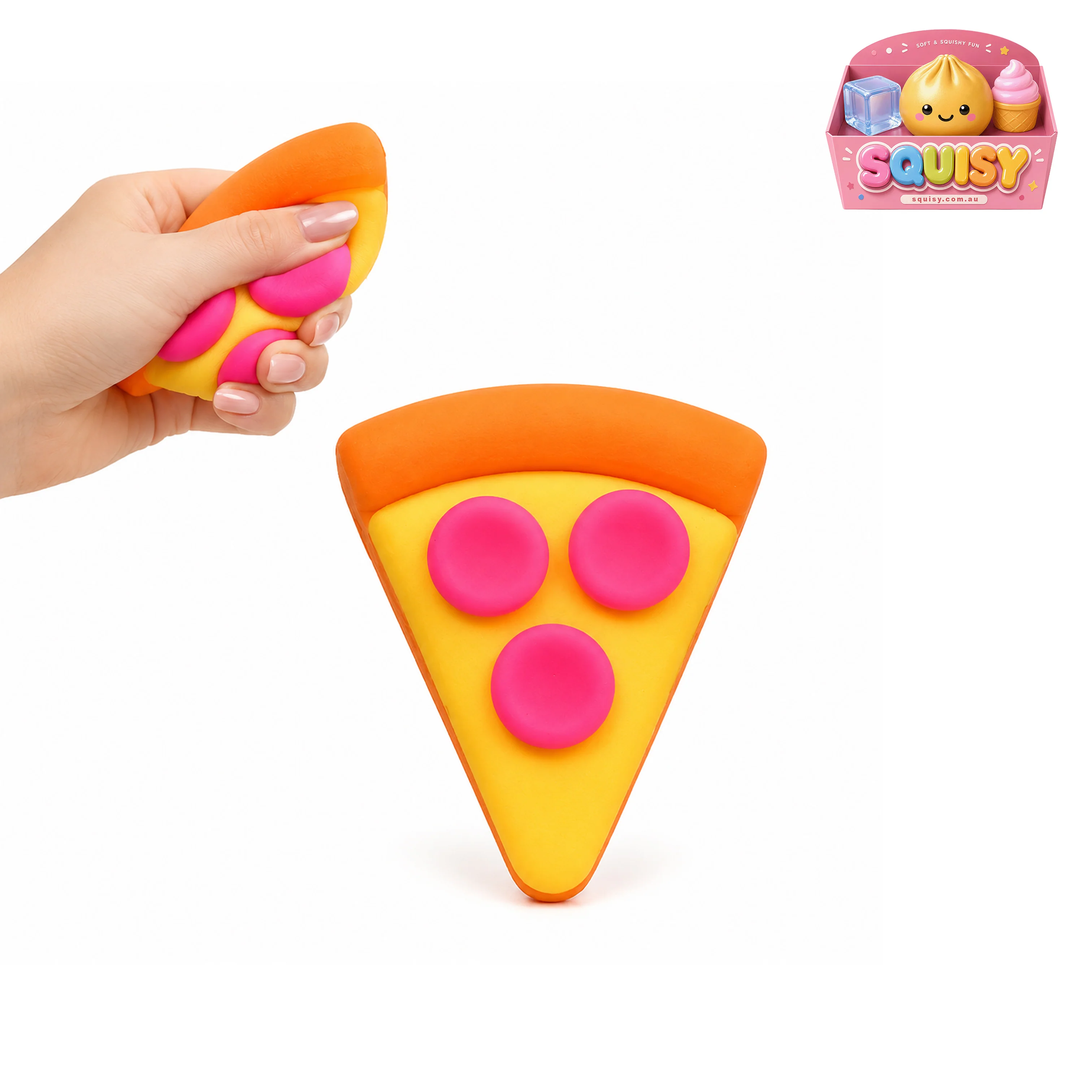 SQUISHY PIZZA 9 CM JUGUETE SENSORIAL ANTIESTRÉS - 4