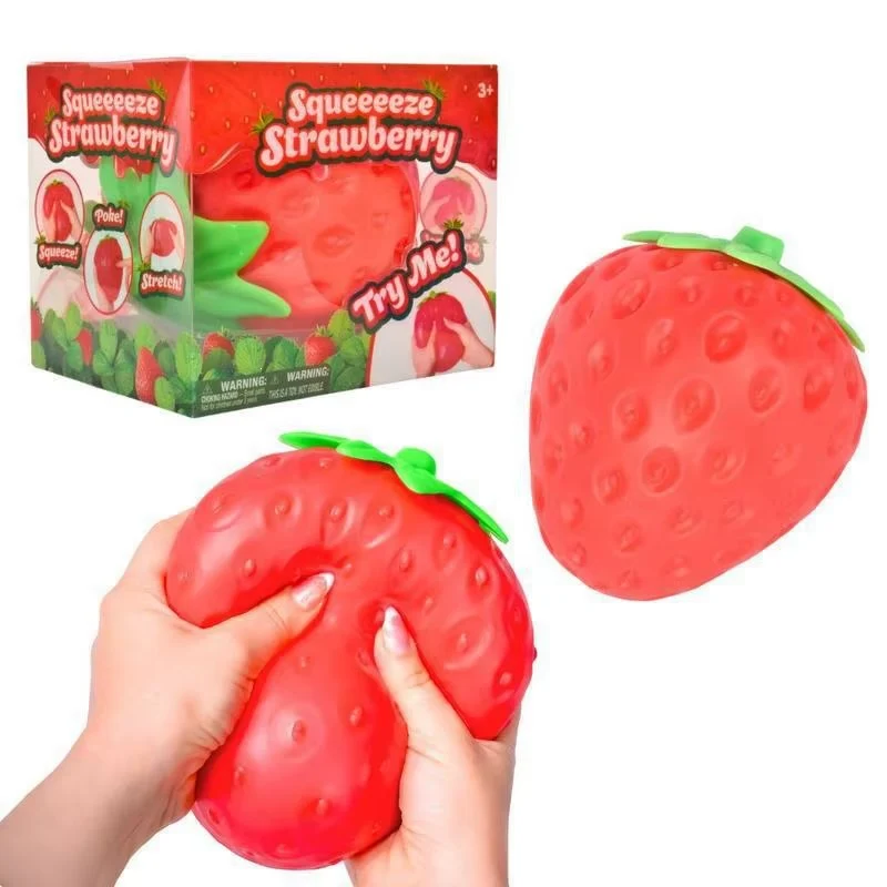 SQUISHY FRESA JUMBO 12 CM JUGUETE SENSORIAL ANTIESTRÉS - 1