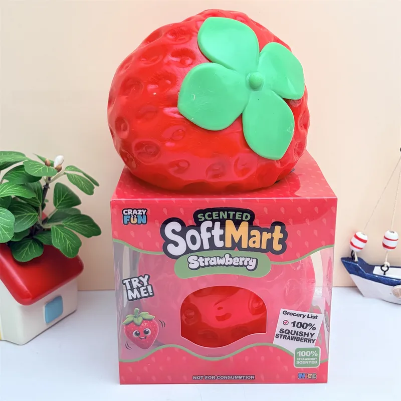 SQUISHY FRESA JUMBO 12 CM JUGUETE SENSORIAL ANTIESTRÉS - 5