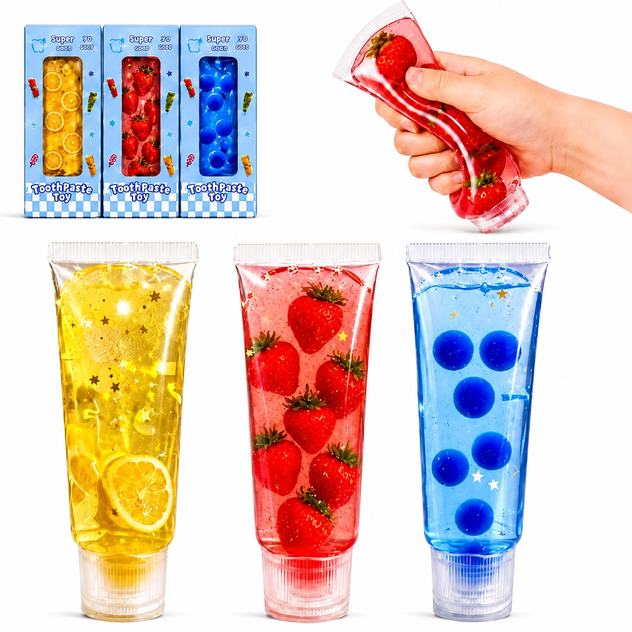 SQUISHY SENSORIAL PASTA DENTAL ANTIESTRÉS 10 CM - 1