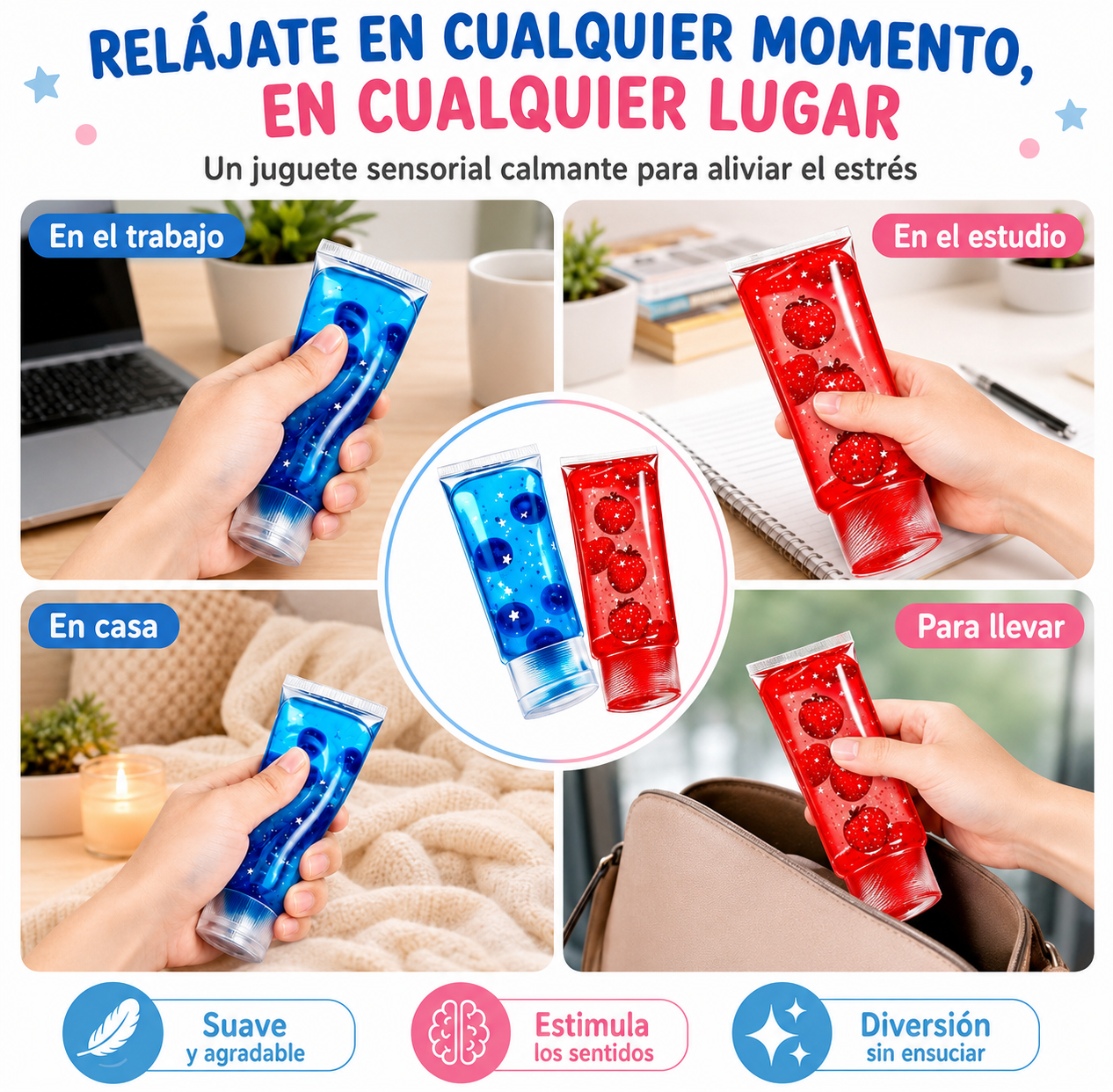 SQUISHY SENSORIAL PASTA DENTAL ANTIESTRÉS 10 CM - 5