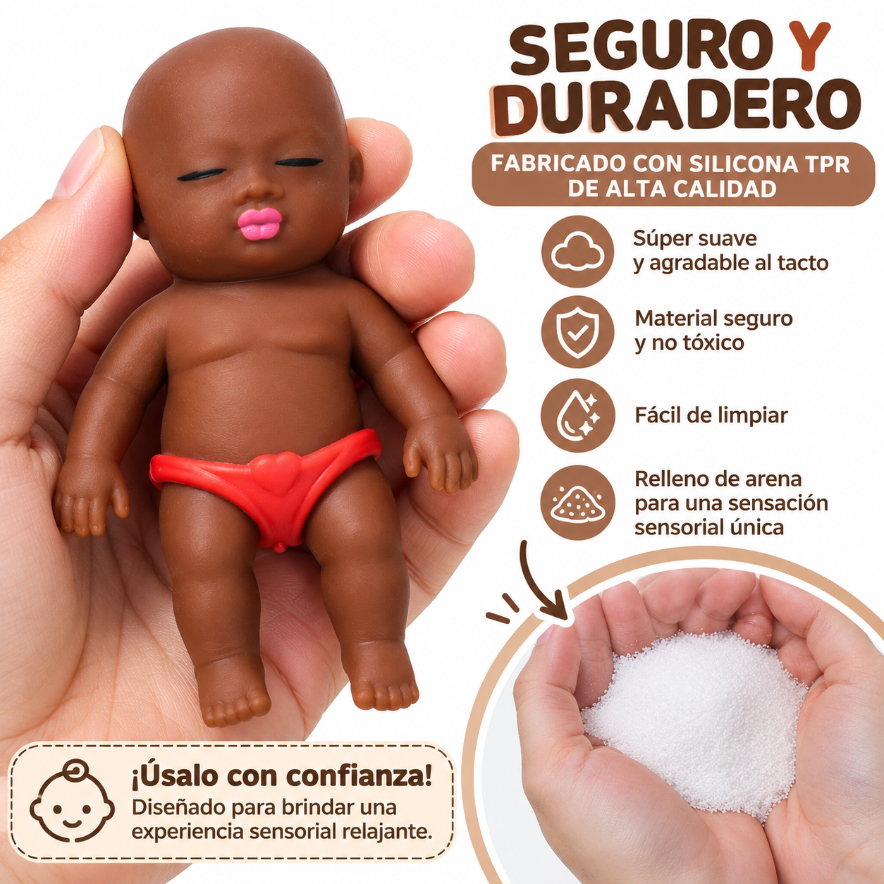 SQUISHY NATASHA BEBÉ ANTIESTRÉS 14 CM - 2