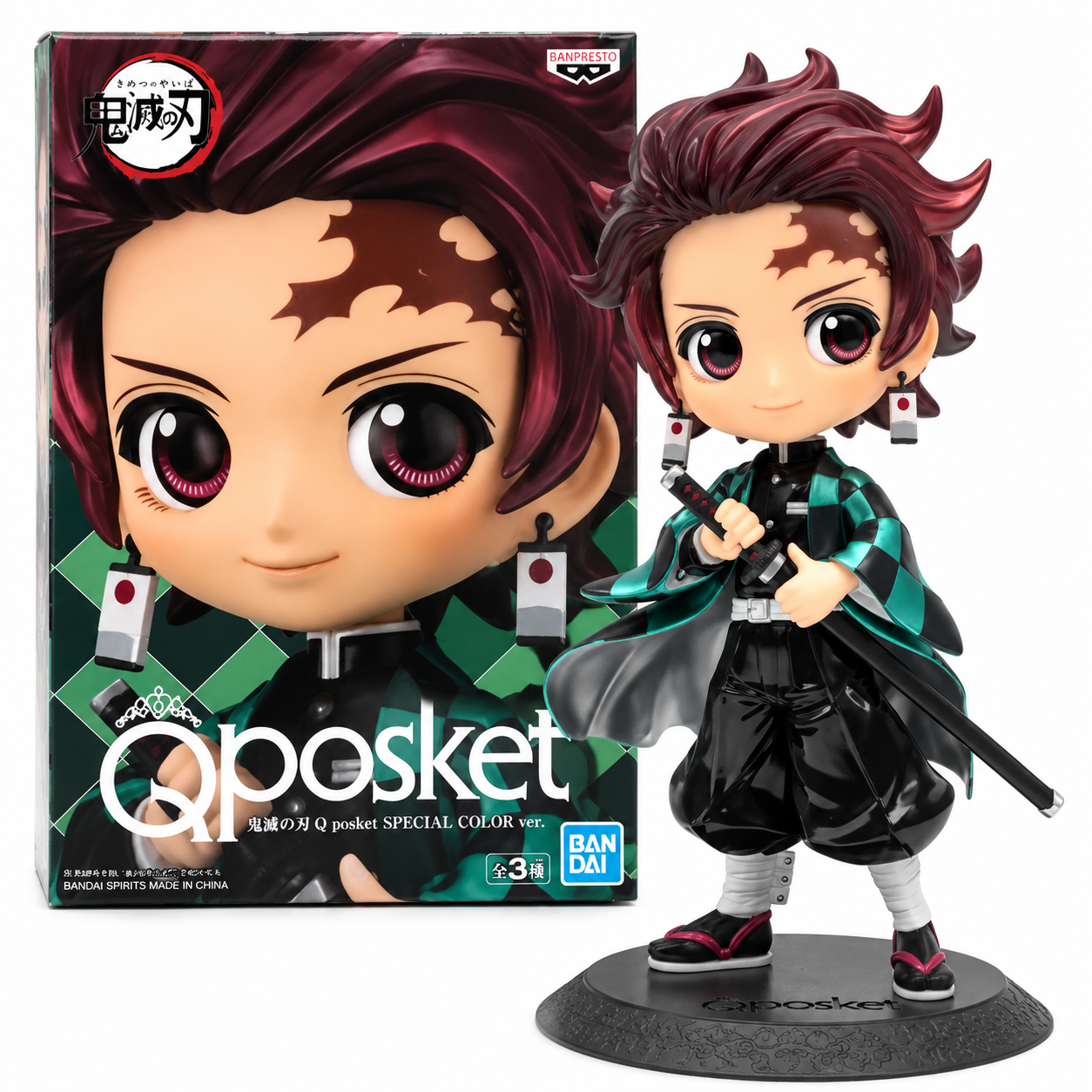 FIGURA DE COLECCIÓN TANJIRO DEMON SLAYER Q POSKET 15 CM - 1