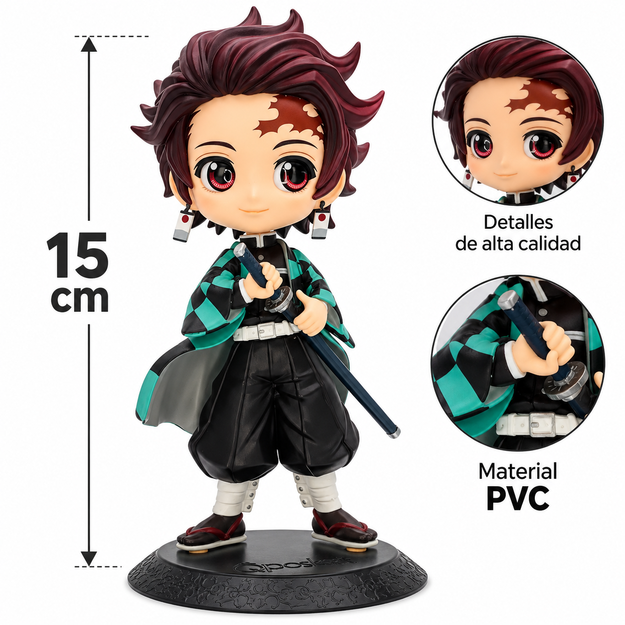 FIGURA DE COLECCIÓN TANJIRO DEMON SLAYER Q POSKET 15 CM - 2