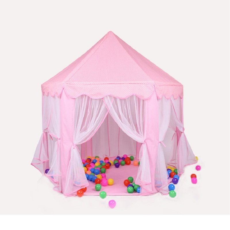 CARPA DIVERTITOYS CASTILLO ARMABLE MODELO PRINCESA TUL - ROSADO - 1