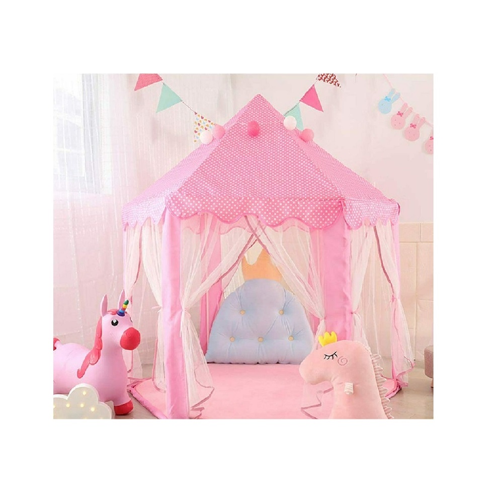 CARPA DIVERTITOYS CASTILLO ARMABLE MODELO PRINCESA TUL - ROSADO - 3