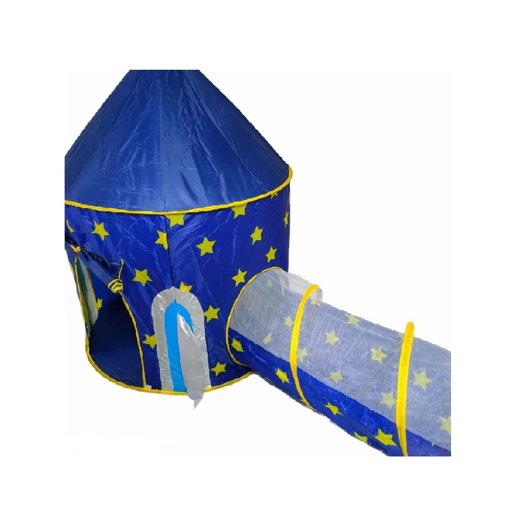 CASTILLO CARPA DIVERTITOYS MODELO COHETE COLOR AZUL ARMABLE, PARA NIÑOS - 3