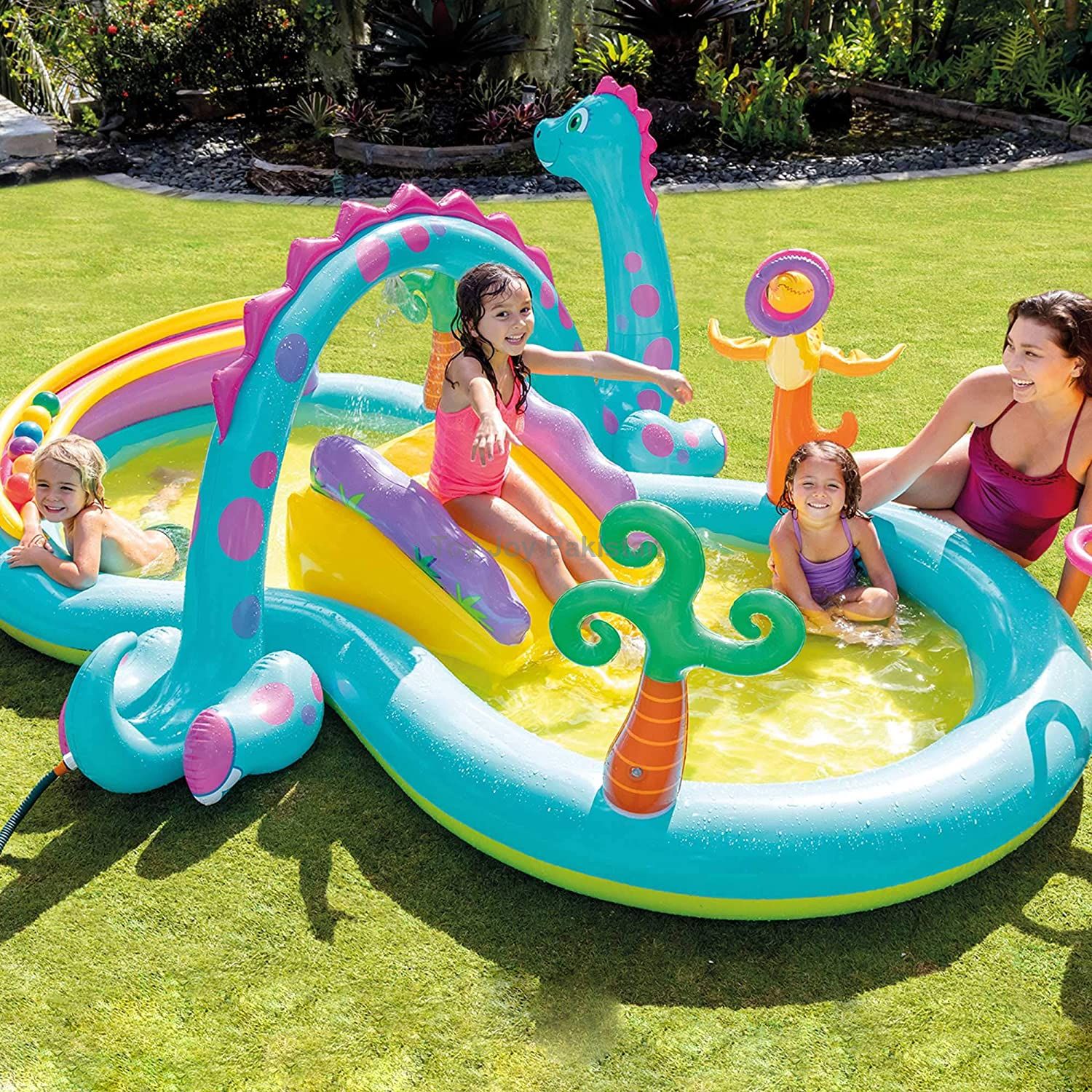 INTEX - PISCINA INFLABLE  CON CENTRO DE JUEGOS DINOLAND - 2