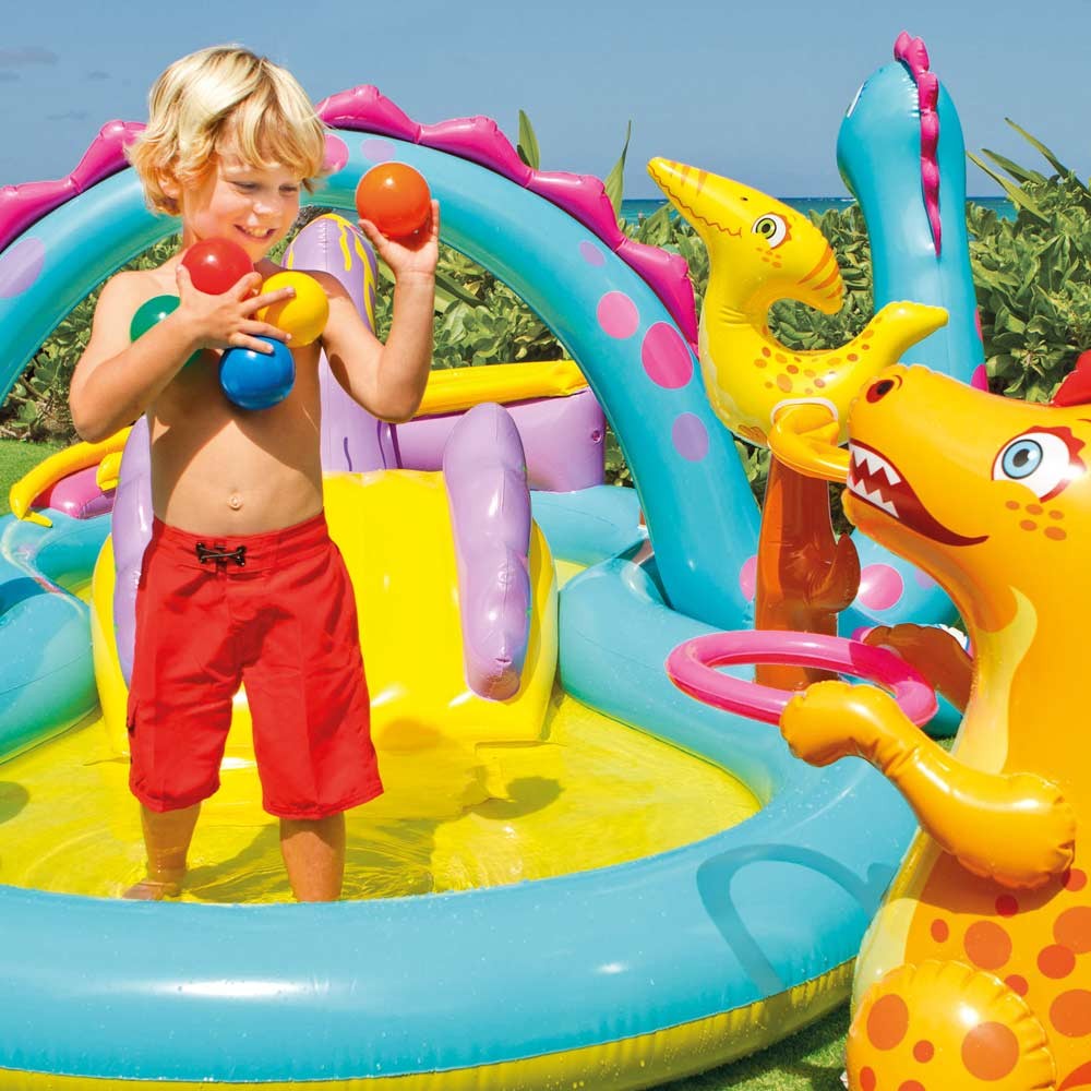 INTEX - PISCINA INFLABLE  CON CENTRO DE JUEGOS DINOLAND - 3