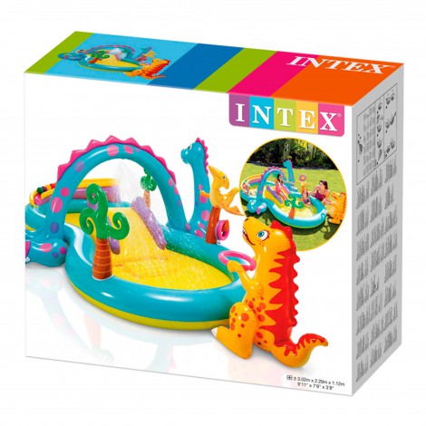 INTEX - PISCINA INFLABLE  CON CENTRO DE JUEGOS DINOLAND - 4