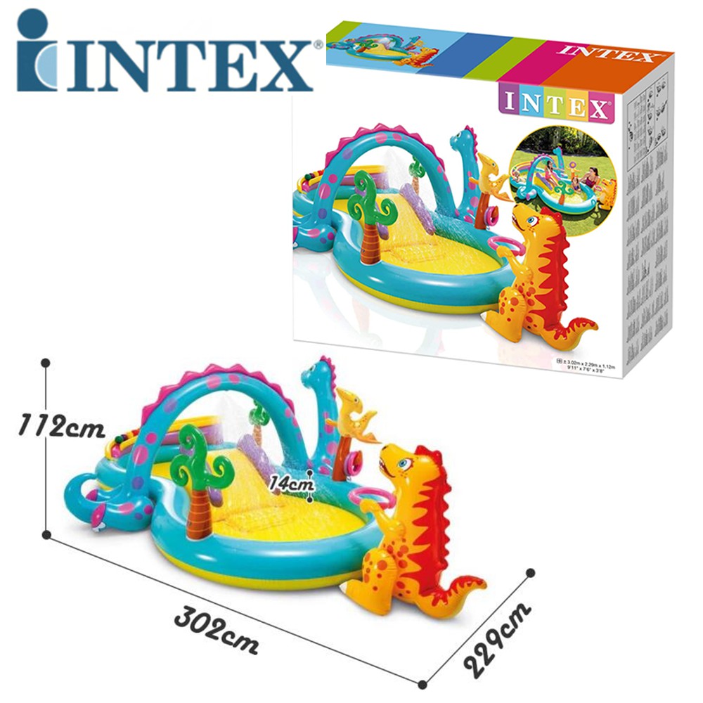 INTEX - PISCINA INFLABLE  CON CENTRO DE JUEGOS DINOLAND - 5