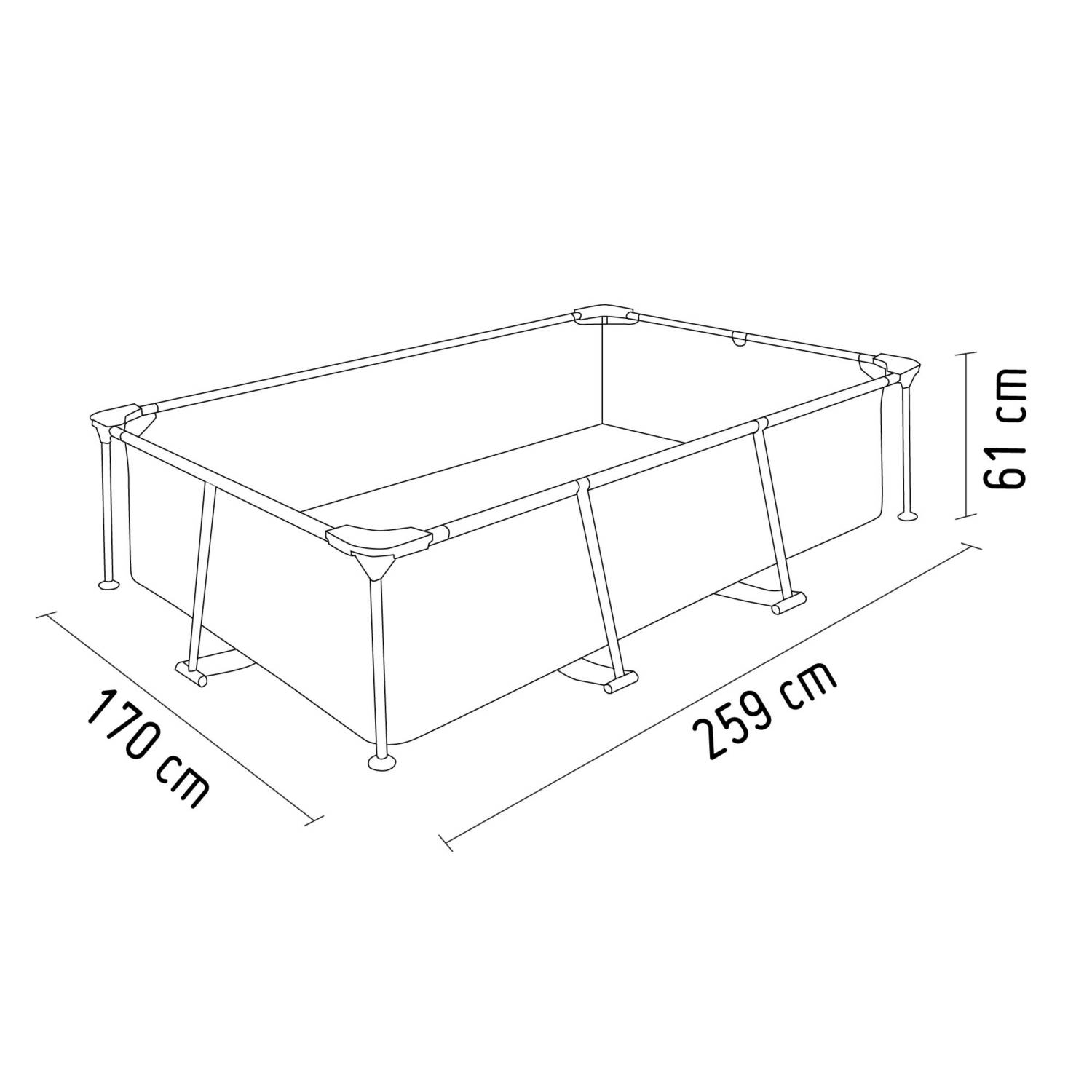 BESTWAY - PISCINA ESTRUCTURAL 259CMX170CMX61CM - 56403 - 5