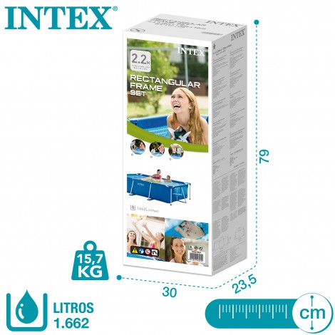 INTEX - PISCINA ESTRUCTURAL RECTANGULAR 220X150X60 CM - 4