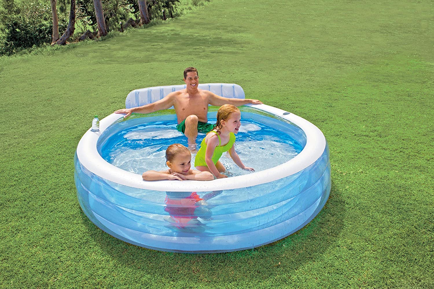 INTEX - PISCINA INFLABLE CON ASIENTO  229X 218X79 CM - 2