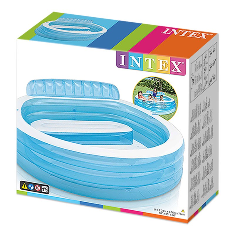 INTEX - PISCINA INFLABLE CON ASIENTO  229X 218X79 CM - 3