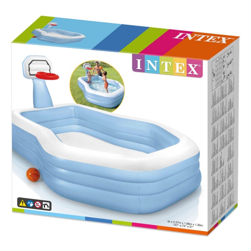 INTEX - PISCINA INFLABLE INFANTIL CON BASQUET 188X257X130 - 3