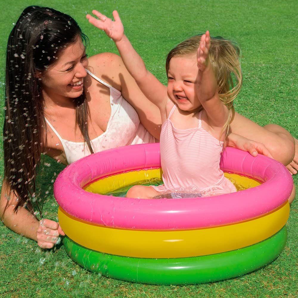 INTEX - PISCINA INFLABLE 3 AROS CON BASE INFLABLE MULTICOLOR - 2