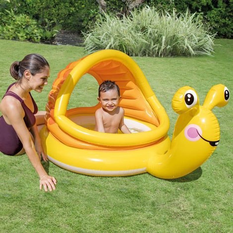 INTEX - PISCINA INFLABLE MODELO ORUGA CON BASE INFLABLE - 2