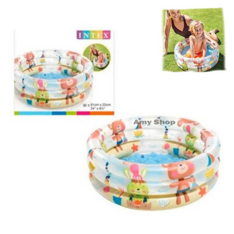 INTEX - PISCINA PARA BEBÉ 3 ANILLOS OSITOS - 3