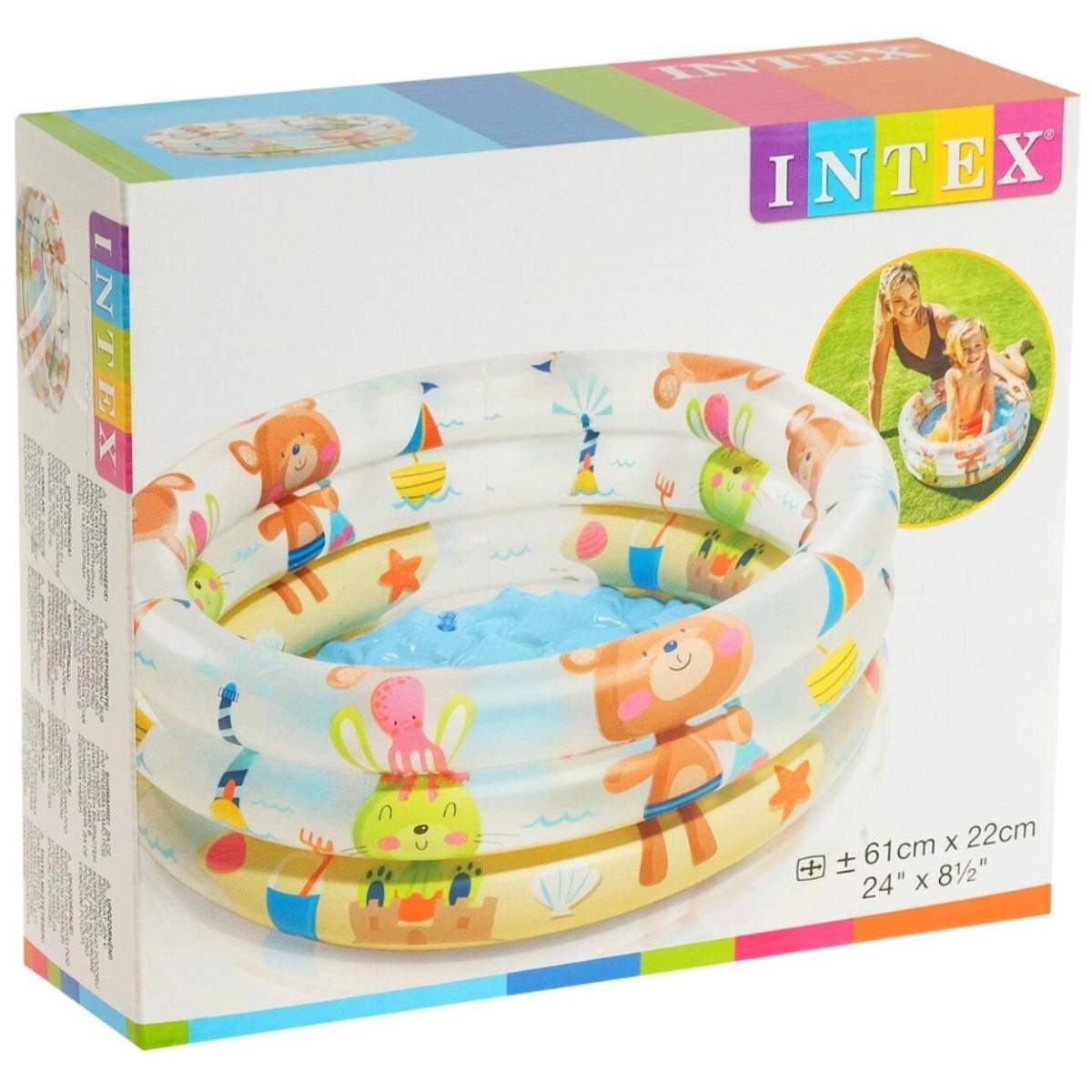 INTEX - PISCINA PARA BEBÉ 3 ANILLOS OSITOS - 4
