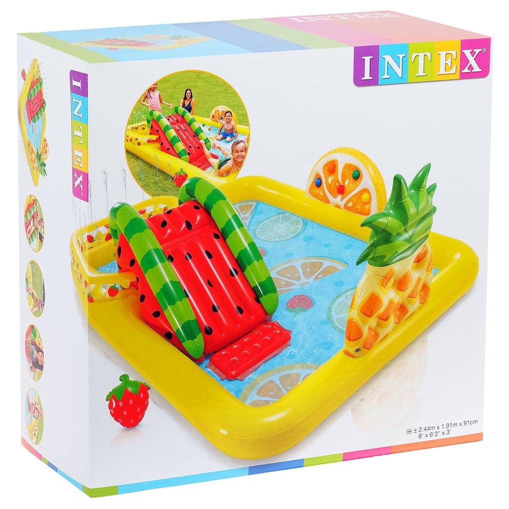 PISCINA INFLABLE CENTRO DE JUEGOS FRUTAS CON TOBOGÁN - 5