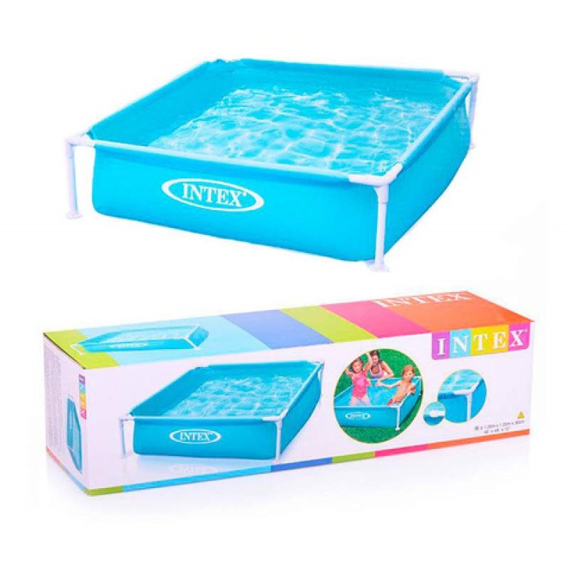 INTEX-PISCINA ESTRUCTURAL  RECTANGULAR PARA NIÑOS 122X122X30CM - 4