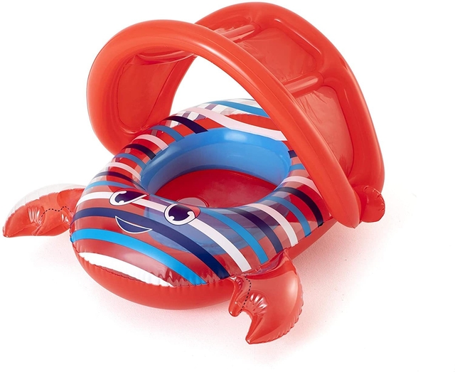 BESTWAY - FLOTADOR INFLABLE INFANTIL CANGREJO CON TECHO - 1