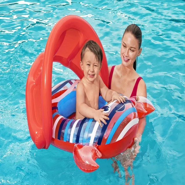 BESTWAY - FLOTADOR INFLABLE INFANTIL CANGREJO CON TECHO - 2