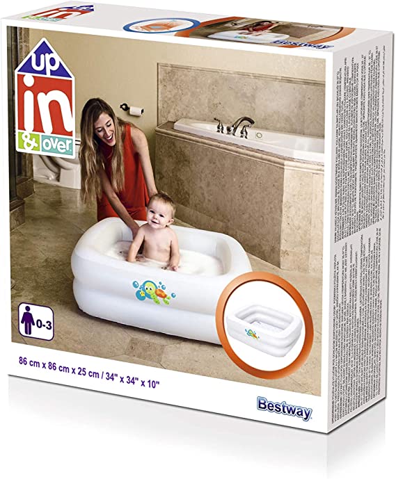 BESTWAY - PISCINA INFLABLE INFANTIL BAÑERA BEBÉ  86X86X25CM. - 3