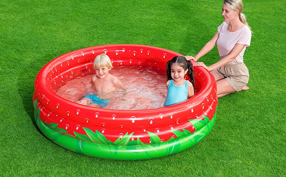 BESTWAY - PISCINA FRESITA ROJO CON VERDE 160X38 CM - 2