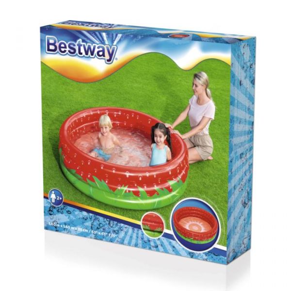 BESTWAY - PISCINA FRESITA ROJO CON VERDE 160X38 CM - 3