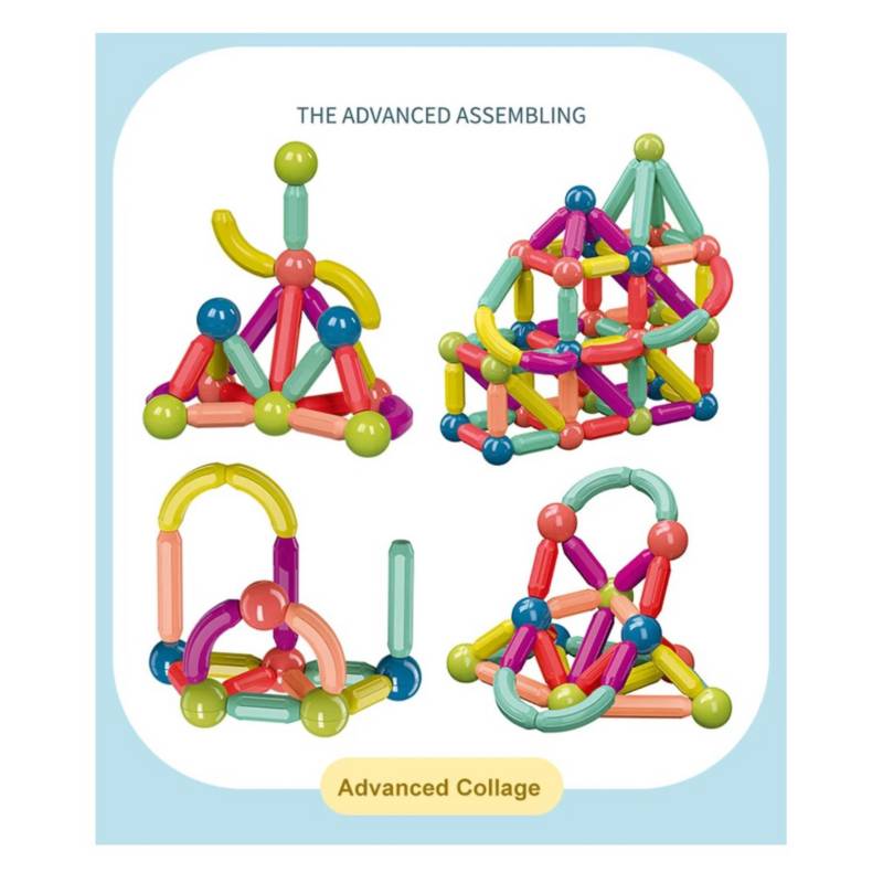 BLOQUES DE CONSTRUCCIÓN MAGNETICOS - 72 PCS - 3