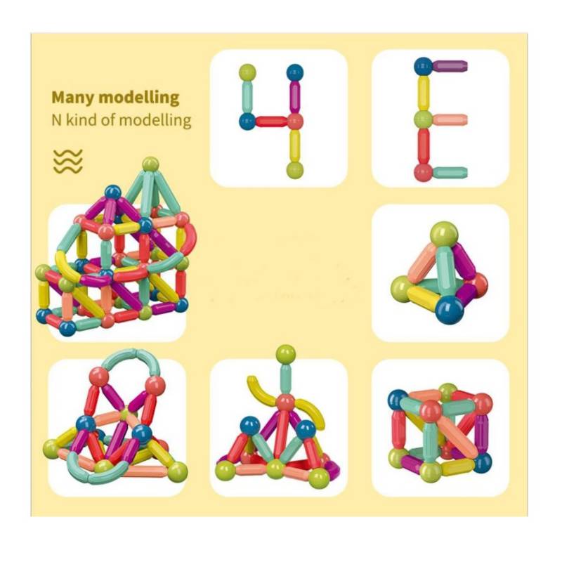 BLOQUES DE CONSTRUCCIÓN MAGNETICOS - 72 PCS - 4