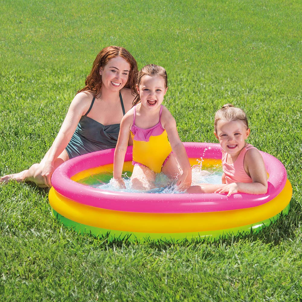 INTEX - PISCINA INFLABLE MULTICOLOR CON BASE INFLABLE 114X 25 CM - 2