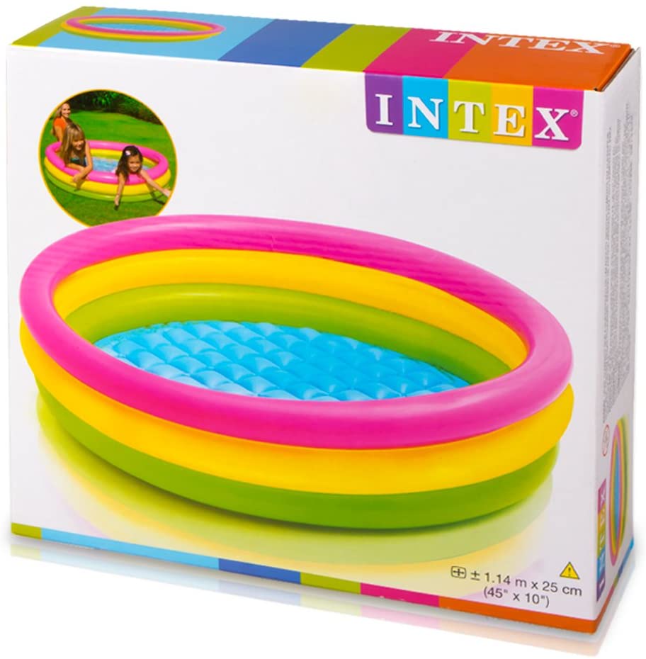INTEX - PISCINA INFLABLE MULTICOLOR CON BASE INFLABLE 114X 25 CM - 4