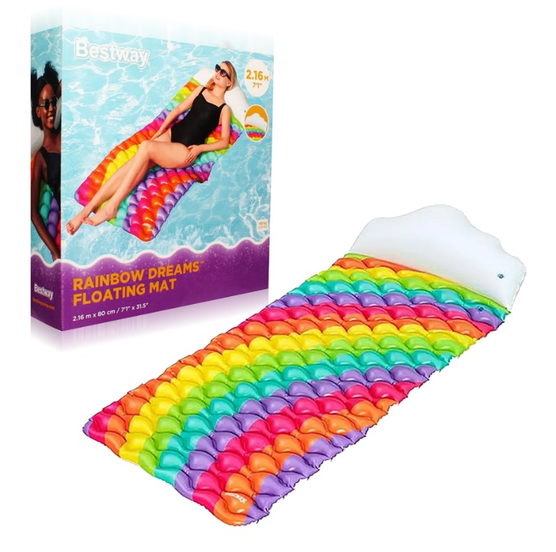 COLCHONETA FLOTANTE RAINBOW DREAMS BESTWAY - 1