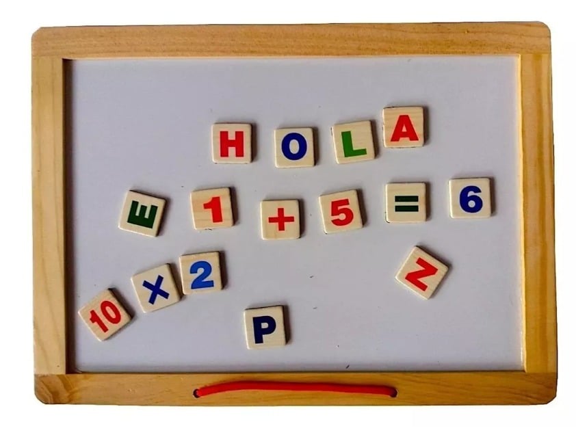 PIZARRA MAGNÉTICA DIDÁCTICA LETRAS Y TIZAS - 3