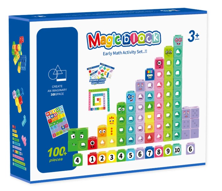 BLOQUES DE NÚMEROS MATEMÁTICOS MAGIC BLOCK 100 PCS - 1