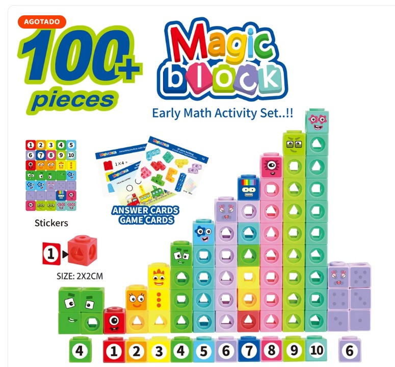 BLOQUES DE NÚMEROS MATEMÁTICOS MAGIC BLOCK 100 PCS - 2