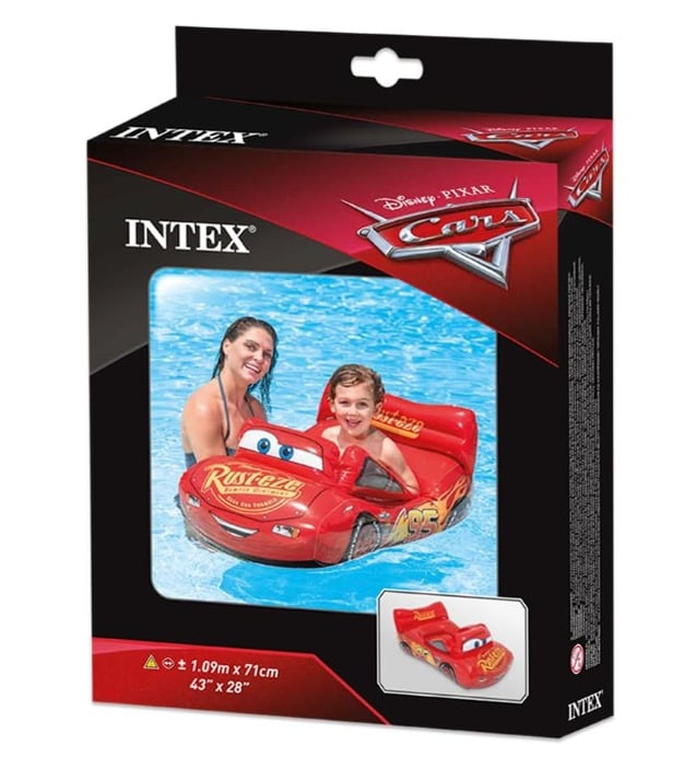 FLOTADOR MODELO CARS DE COLOR ROJO PARA PISCINA - 1