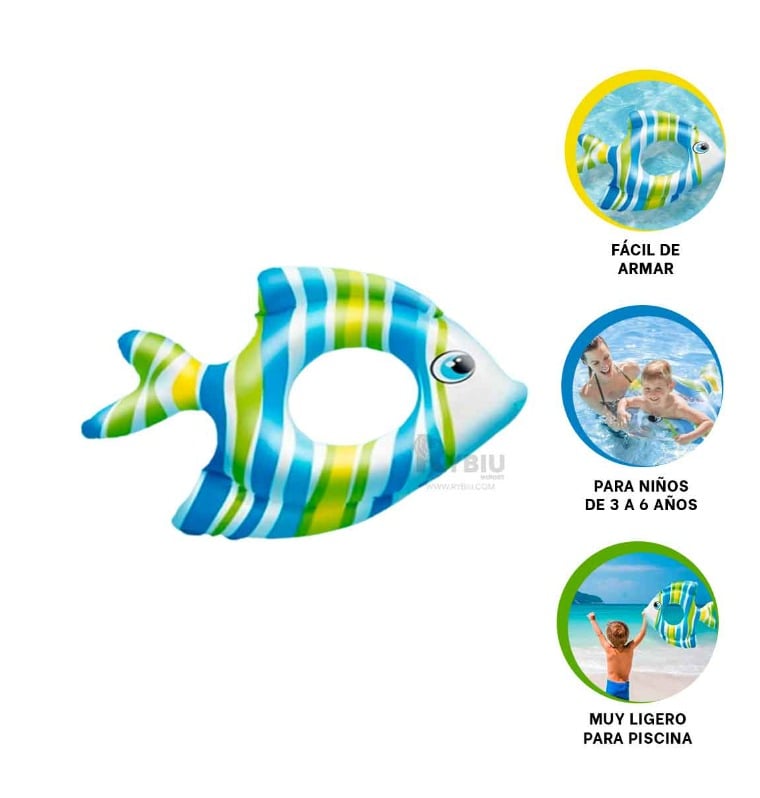 INFLABLE VERSATIL PARA NIÑOS EN COLOR CELESTE - 2