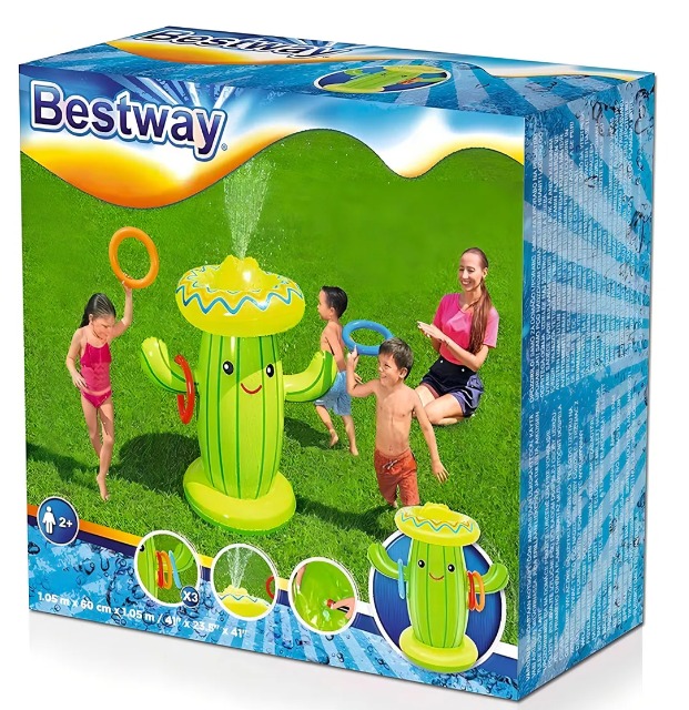 JUEGO CACTUS INFLABLE ROCIADOR LANZA AGUA BESTWAY - 1